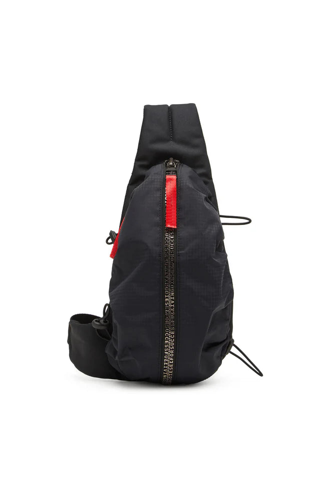 Zip-D-Sling bag in check-jacquard shell