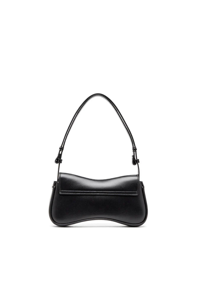 Play-Semi gloss leather shoulder bag