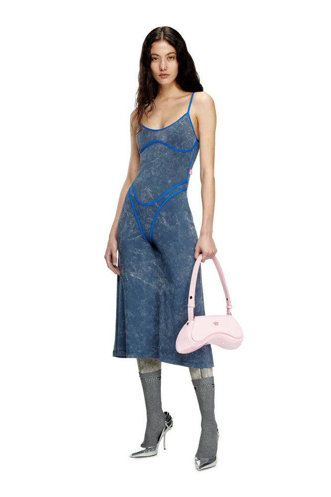 Strappy dress with underwear detail