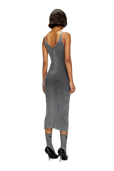 Knit midi dress with contrast pockets