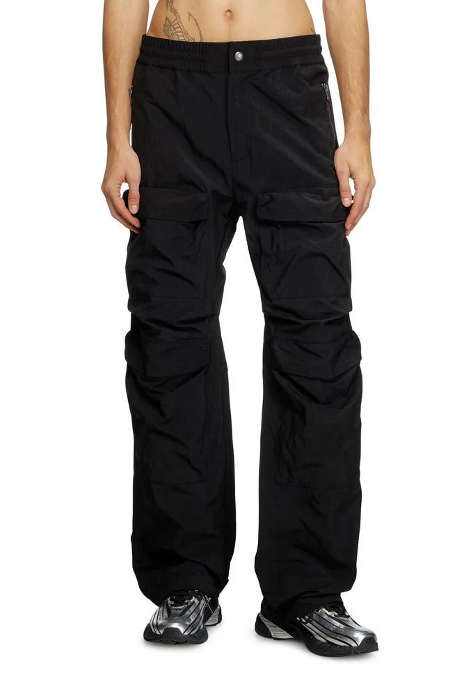 Utility pants in overdyed nylon
