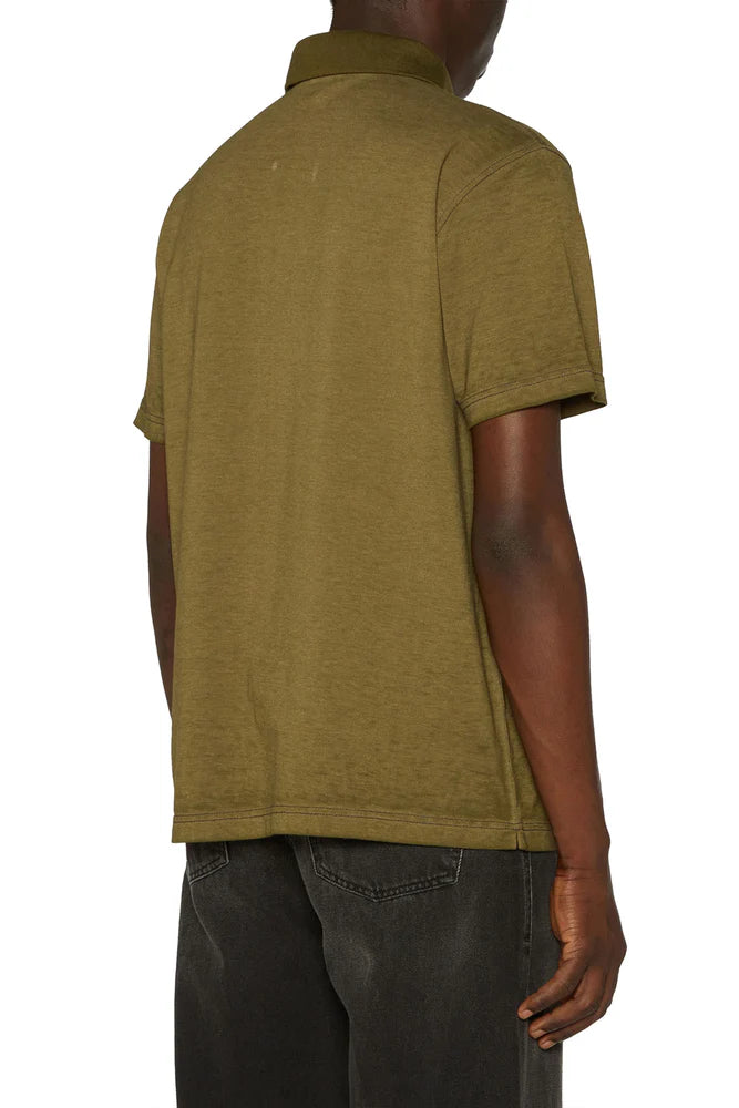 Polo shirt with water print logo