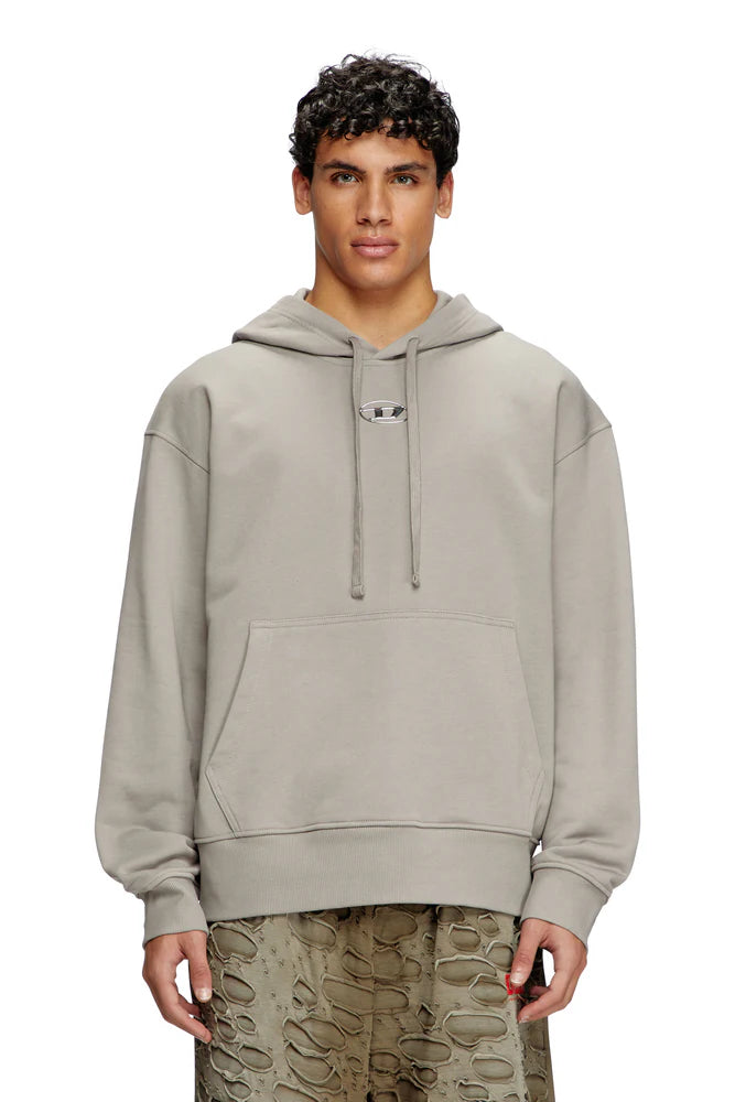 Hoodie with metallic logo
