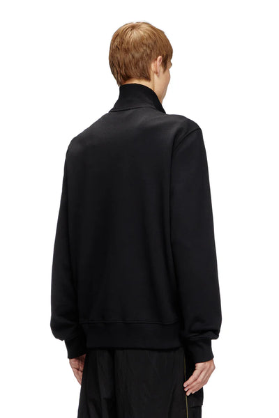 Zip-up sweatshirt with metallic logo