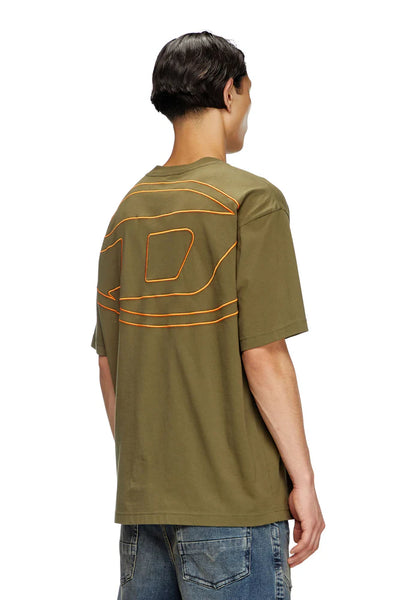 T-shirt with maxi oval D embroidery