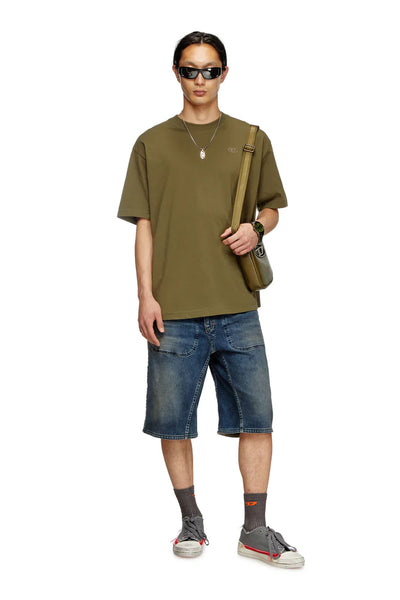 T-shirt with maxi oval D embroidery