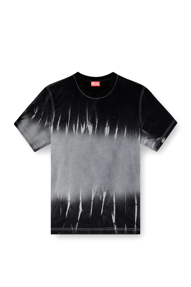 Tie-dye T-shirt with logo embroidery