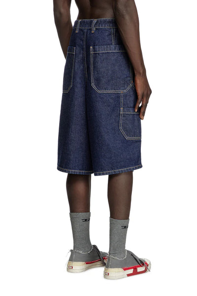 Utility shorts in clean-wash denim