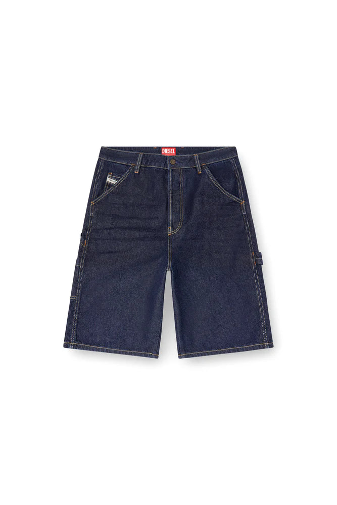 Utility shorts in clean-wash denim