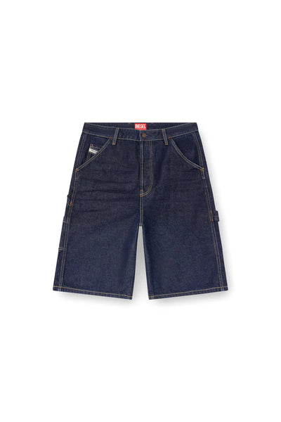 Utility shorts in clean-wash denim