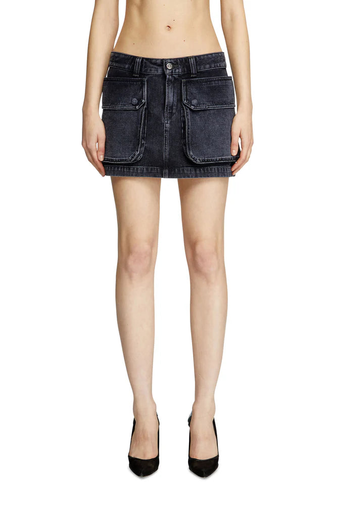 Mini skirt in batavia-weave denim