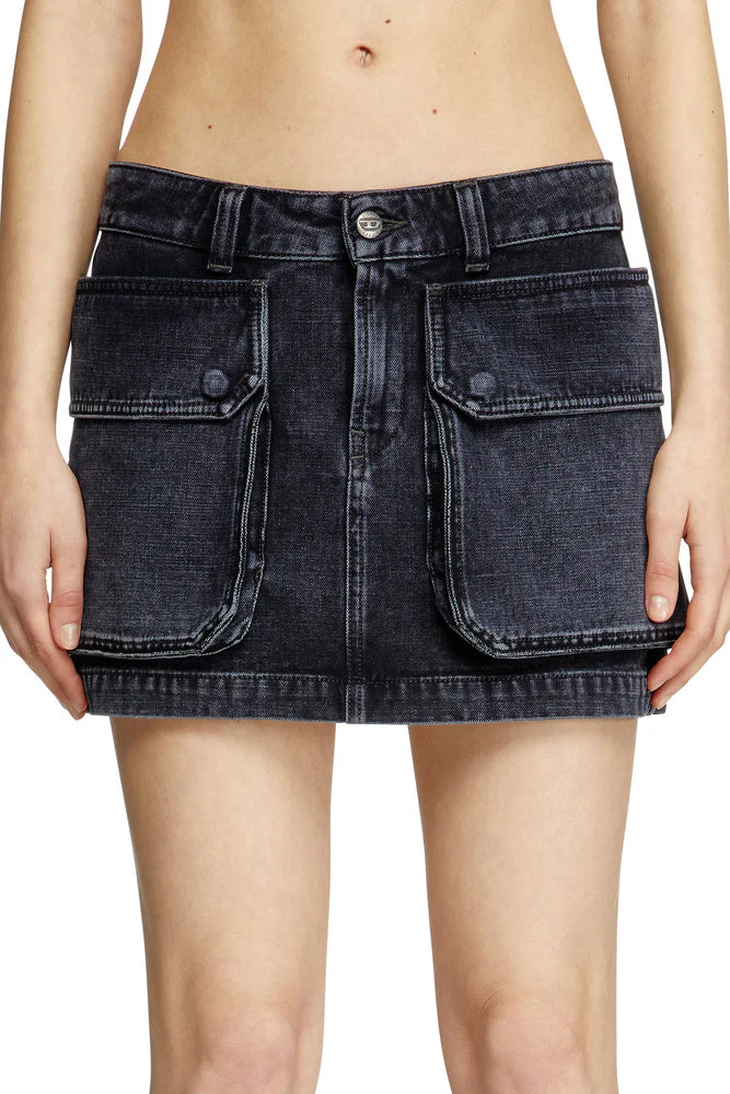 Mini skirt in batavia-weave denim