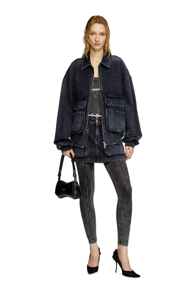 Mini skirt in batavia-weave denim