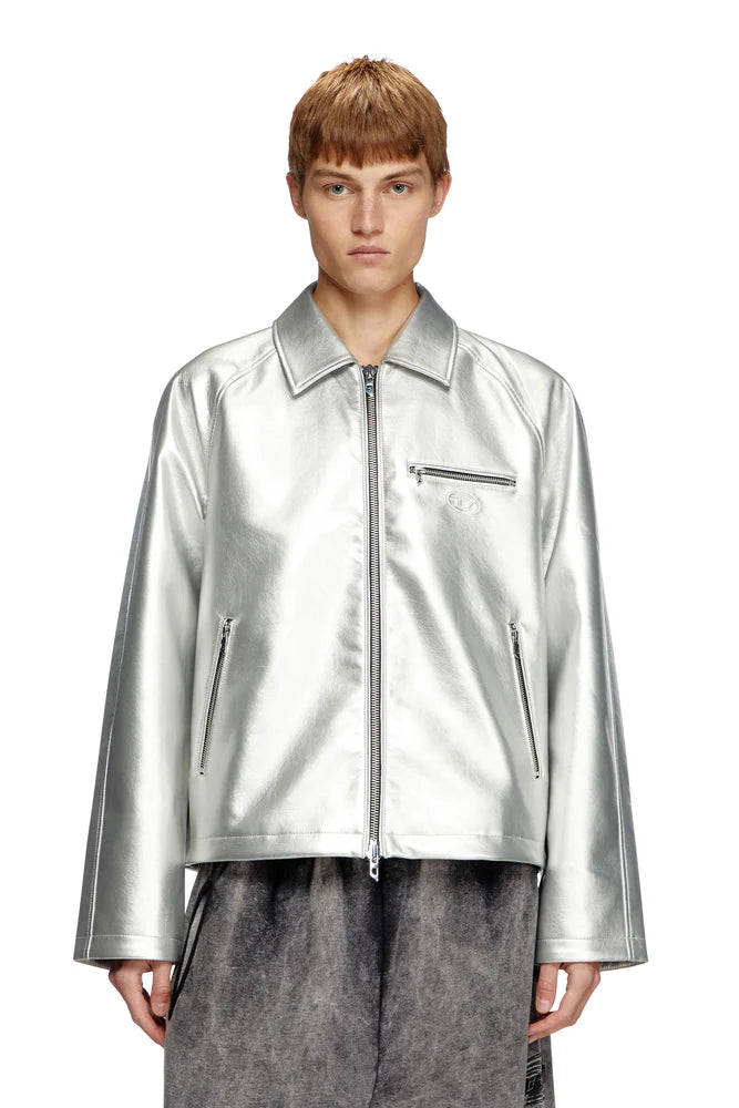 Metallic coach jacket