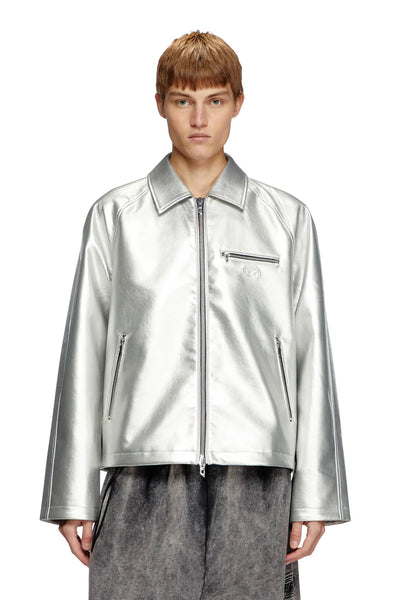 Metallic coach jacket