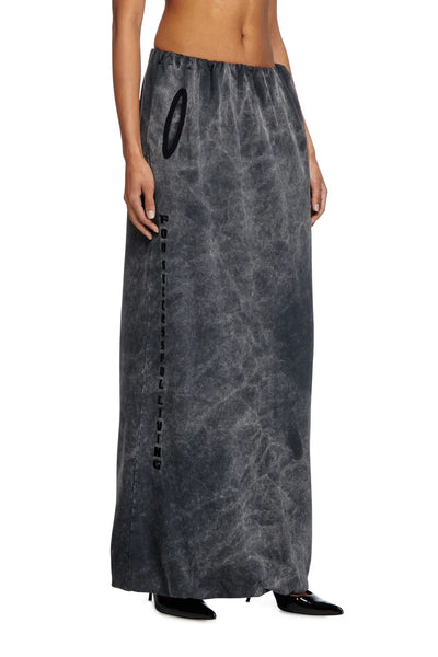 Balloon-shaped maxi skirt