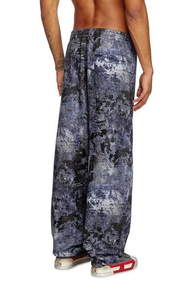 Sweatpants with marble wash treatment