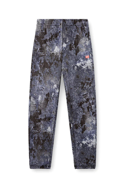 Sweatpants with marble wash treatment