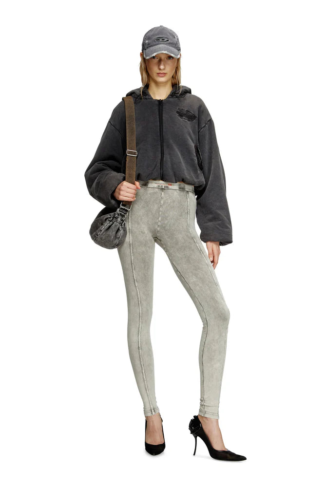 Cropped zip-up hoodie