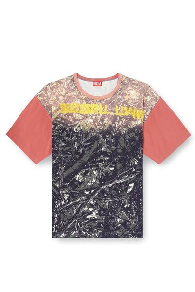 T-shirt with glitch camo print