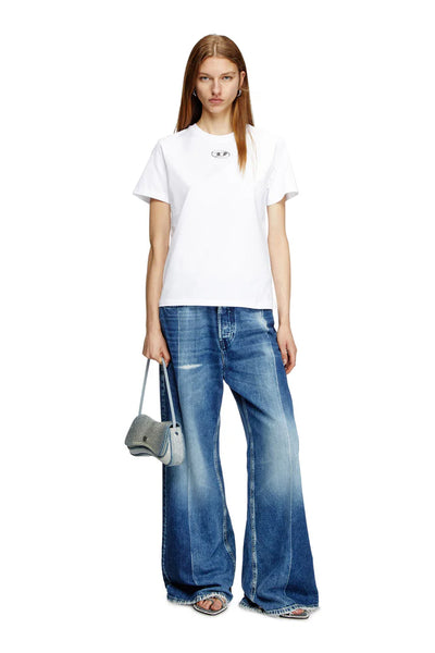 Regular fit T-shirt with cut-out Oval D