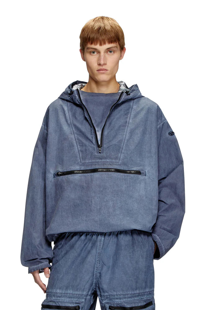 Packable hooded anorak jacket
