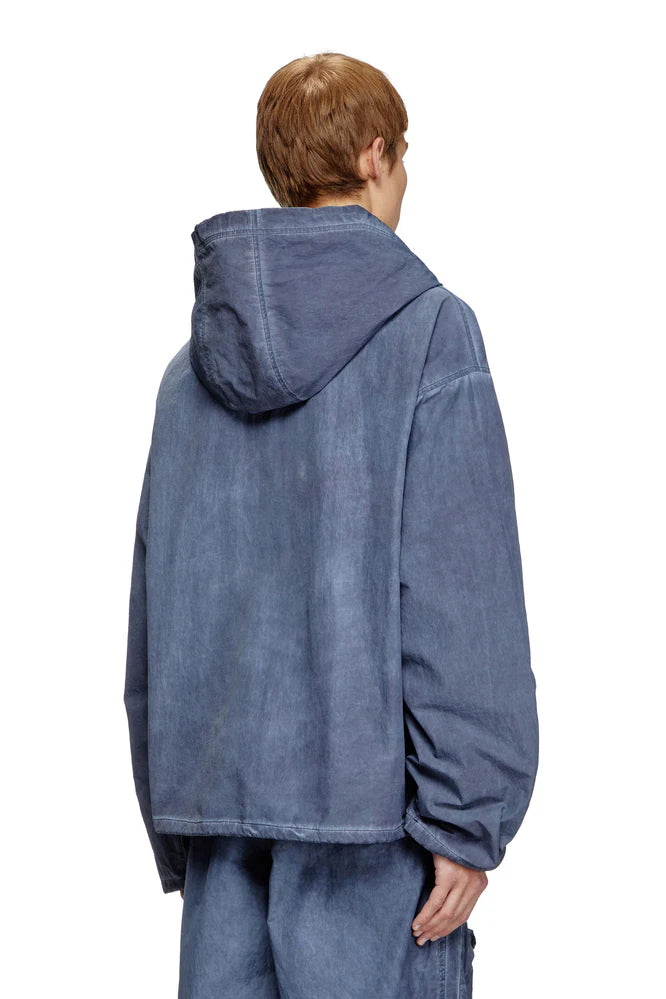 Packable hooded anorak jacket