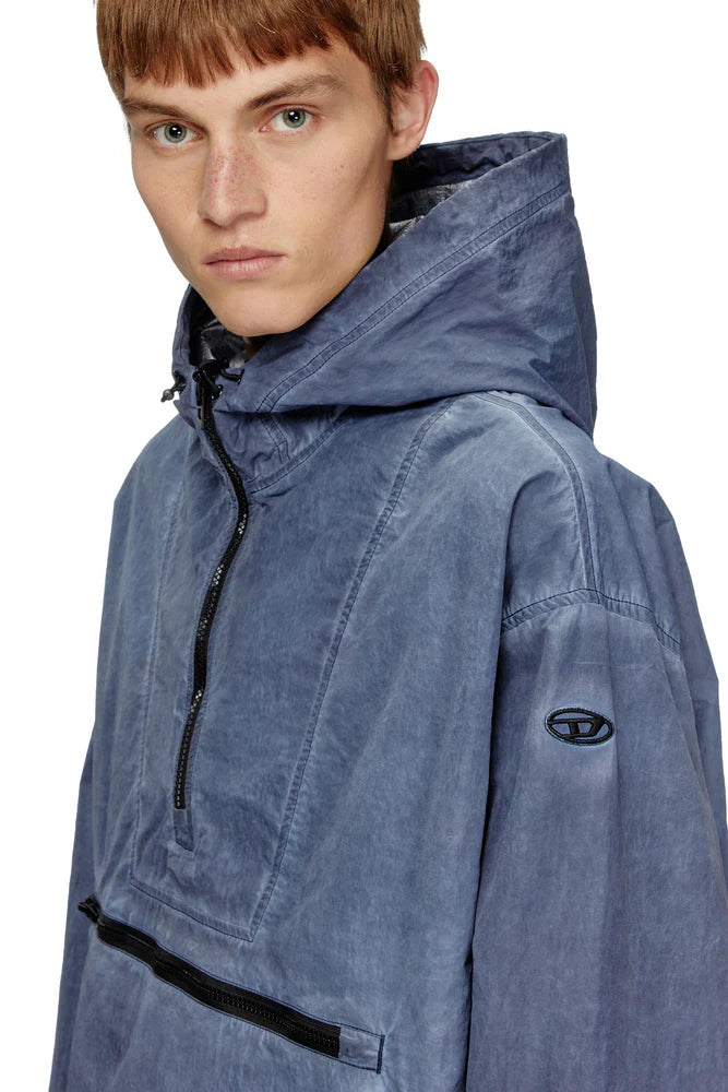 Packable hooded anorak jacket