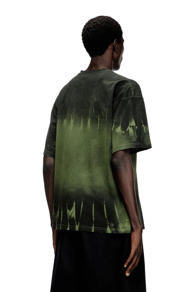 Tie-dye T-shirt with logo print