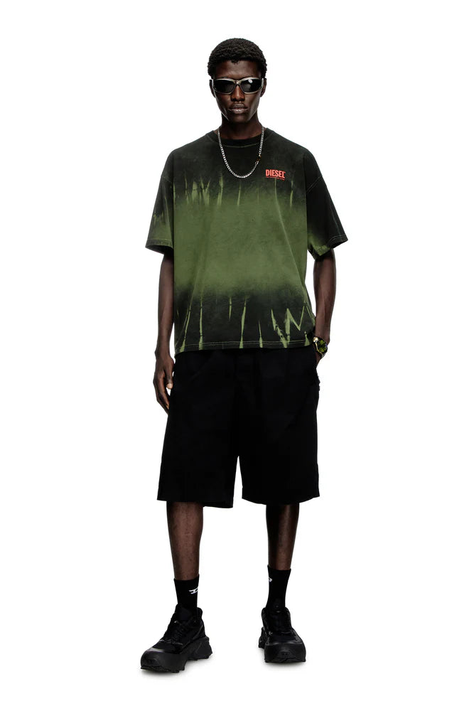 Tie-dye T-shirt with logo print