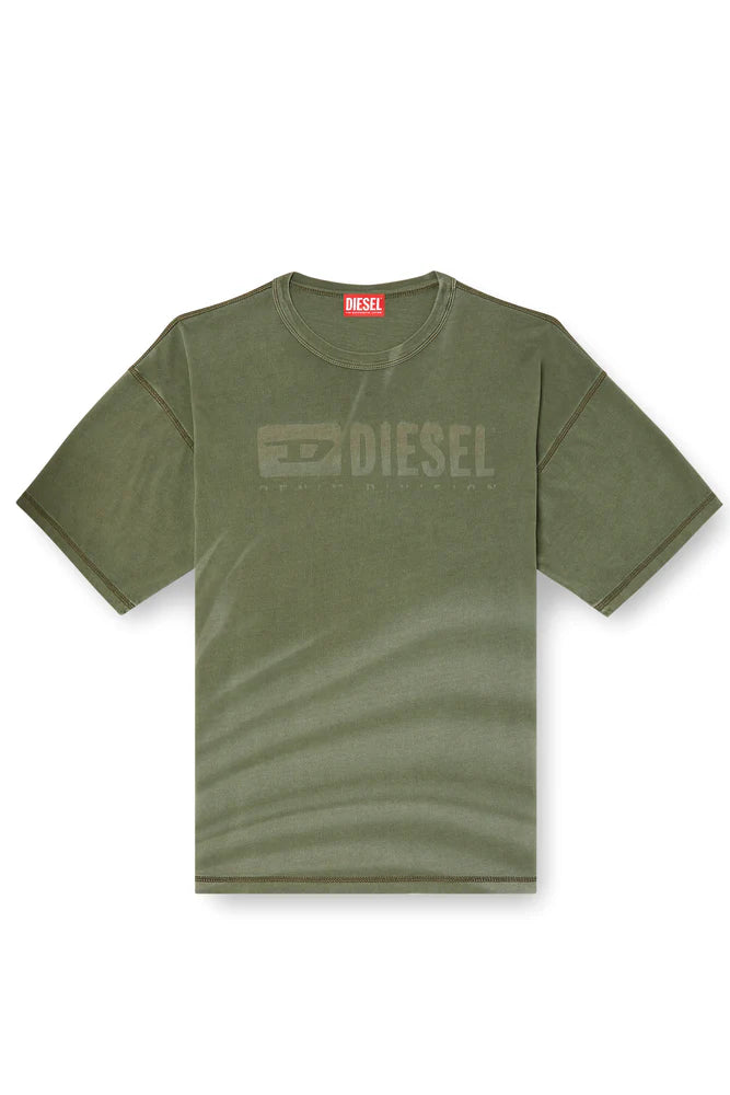 Laser-faded logo T-shirt