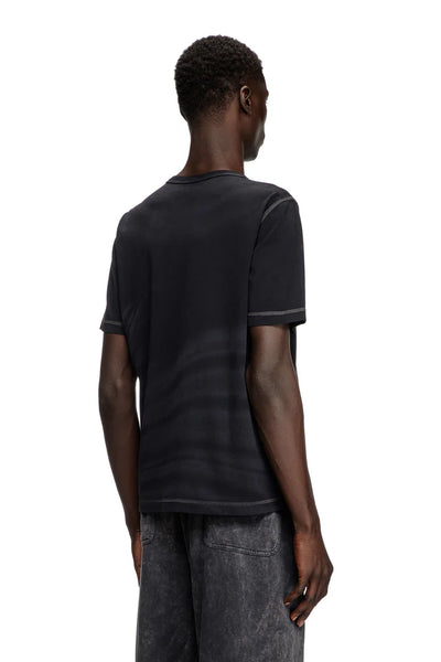 Laser-faded logo T-shirt