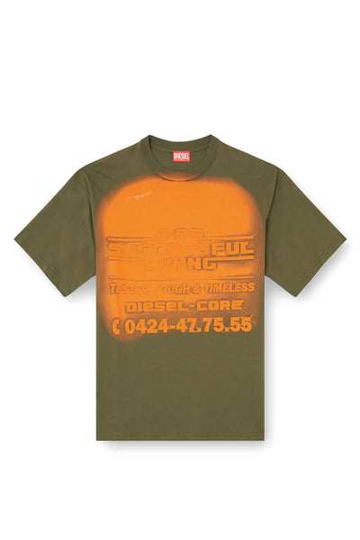 T-shirt with blowout logo graphic