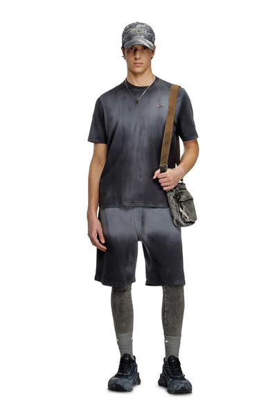 Faded T-shirt with micro logo embroidery