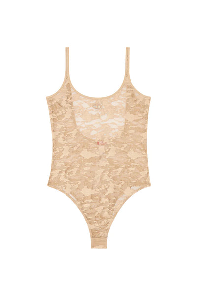 Camo lace bodysuit with Oval D embroidery