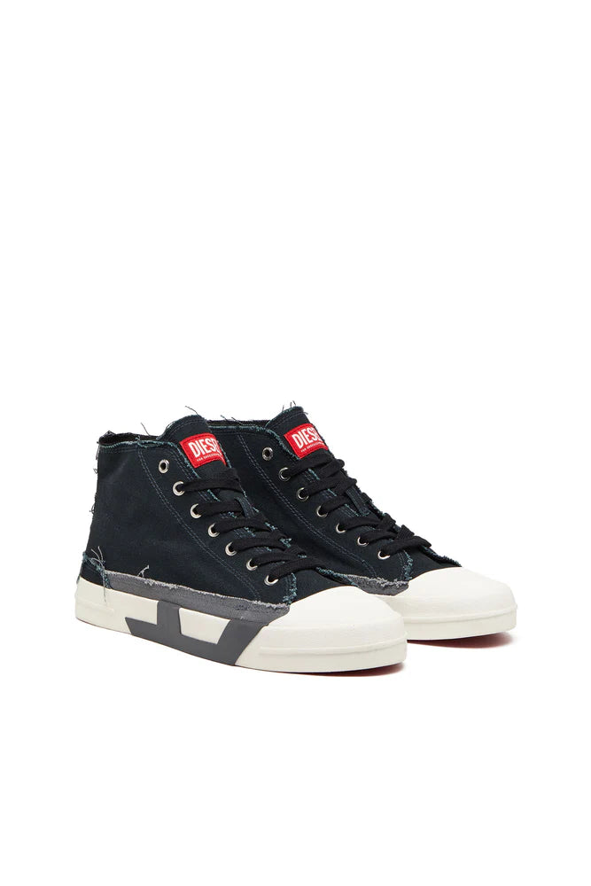 S-D-Verse-High-top sneakers in frayed canvas