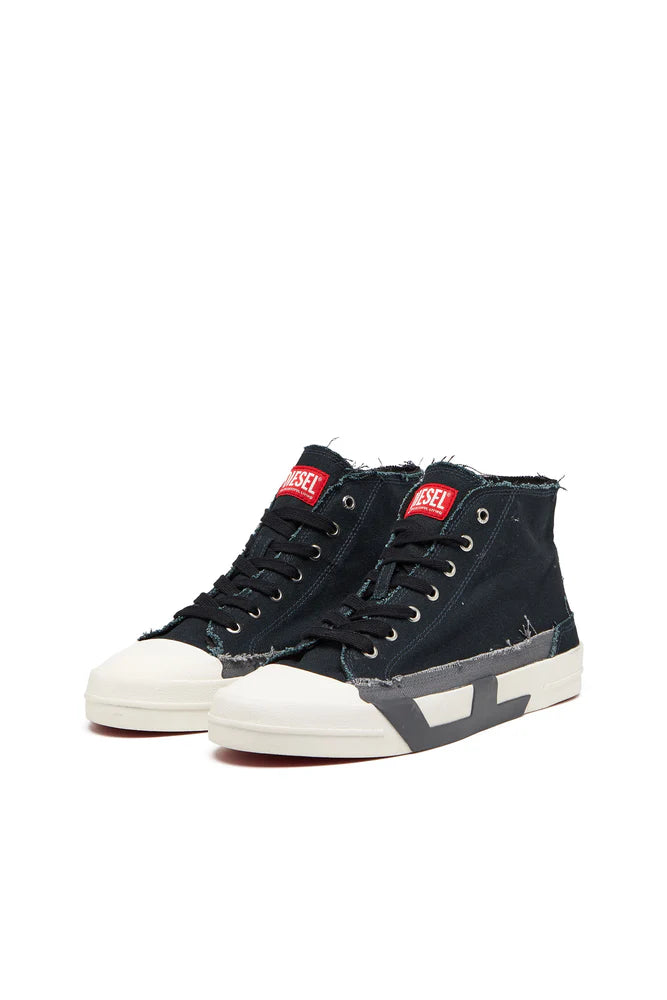 S-D-Verse-High-top sneakers in frayed canvas