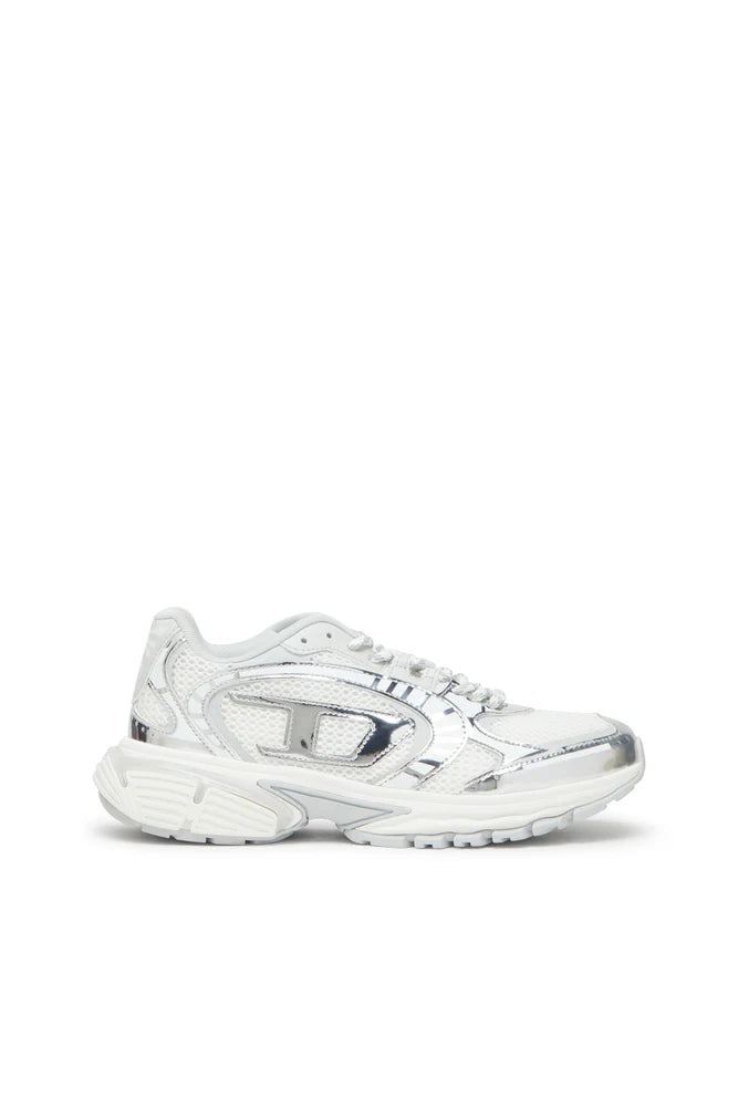S-Pro-V-Dense-Metallic mesh sneakers with Oval D logo