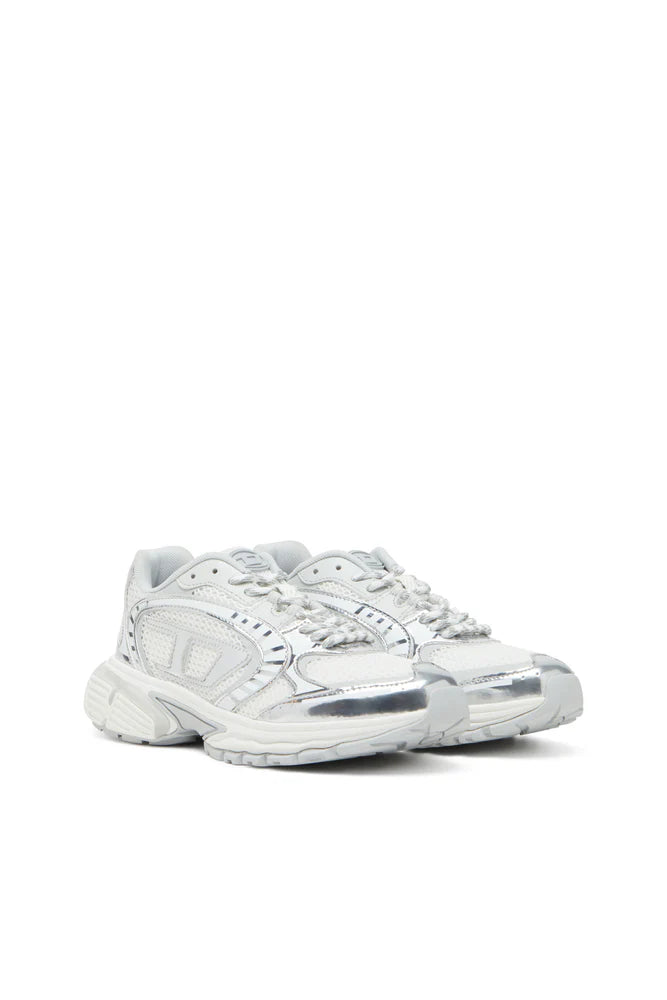 S-Pro-V-Dense-Metallic mesh sneakers with Oval D logo