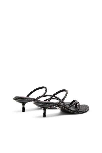 D-Havanna-Kitten-heel mules in crystal denim