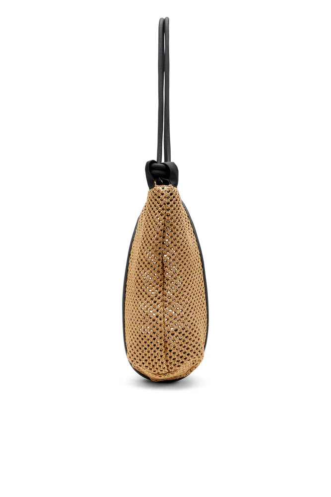 Cage-D-Raffia-effect mesh tote bag