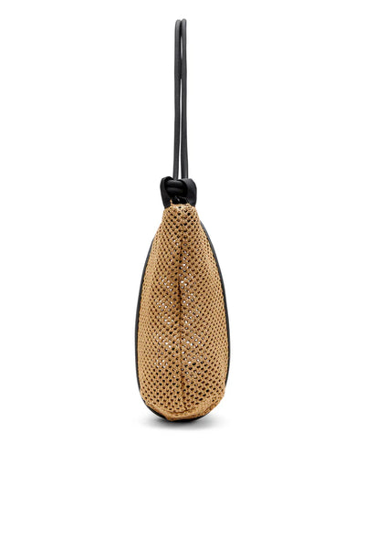 Cage-D-Raffia-effect mesh tote bag