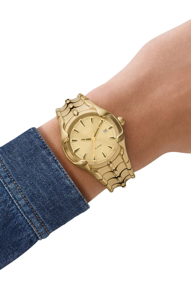 Vert Three-Hand Date Gold-Tone Stainless Steel Watch