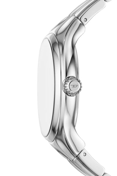 Streamline three-hand stainless steel watch