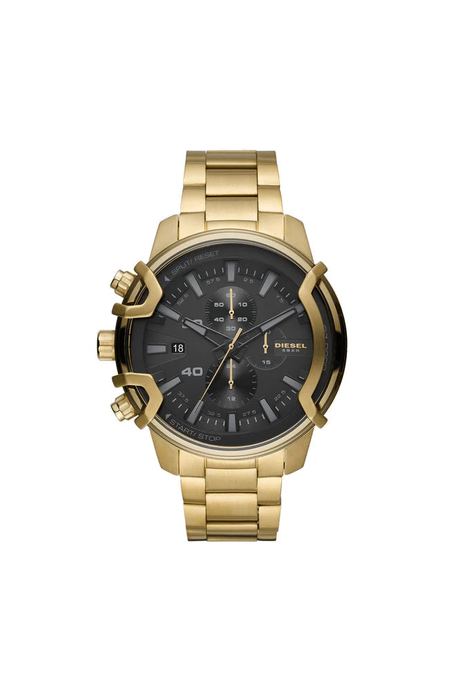 Griffed chronograph gold-tone stainless steel watch