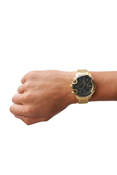 Griffed chronograph gold-tone stainless steel watch
