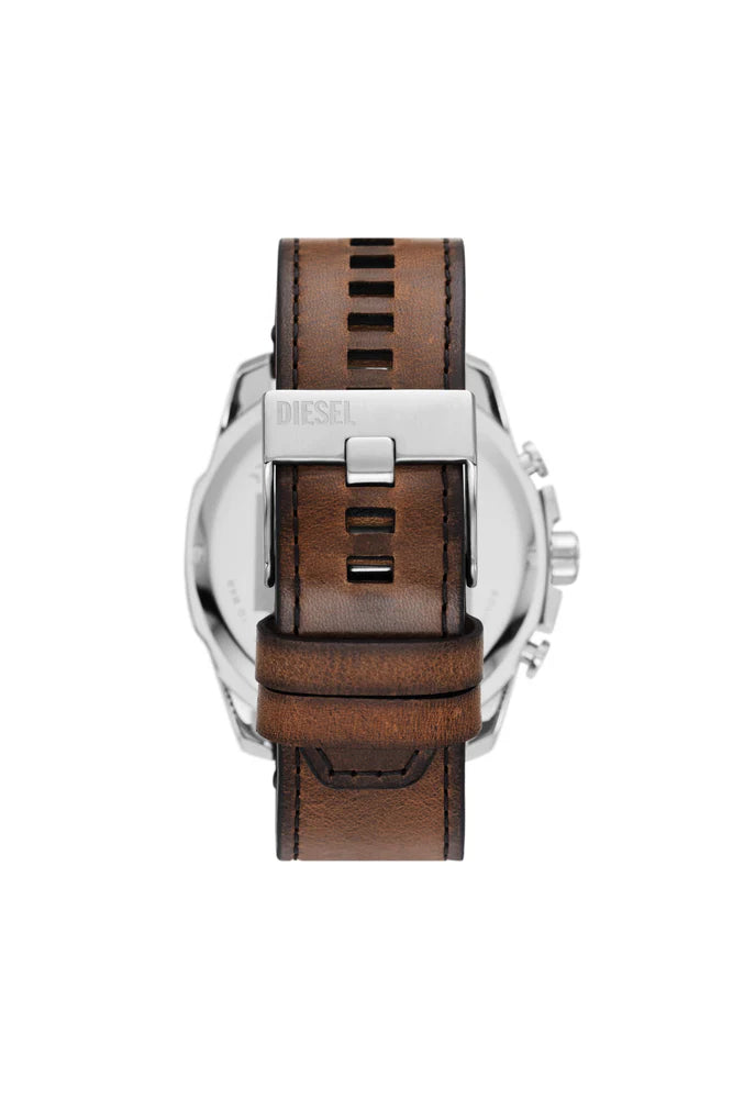 Mega Chief chronograph brown leather watch