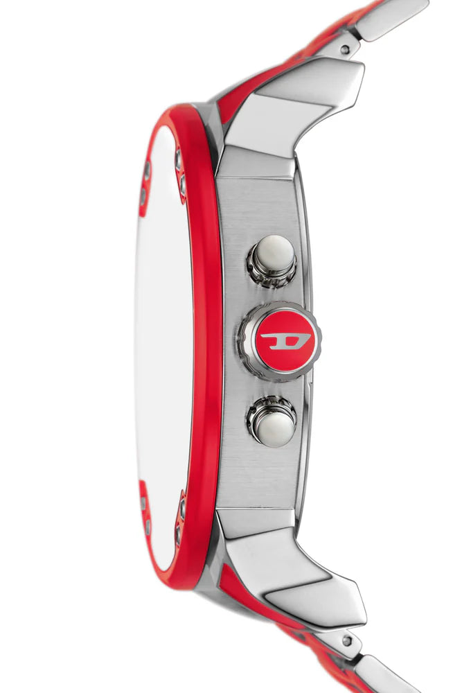 Mr. Daddy 2.0 red enamel and stainless steel watch