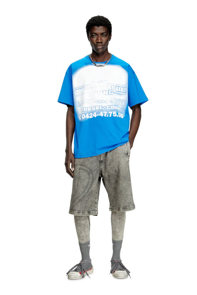 T-shirt with blowout logo graphic