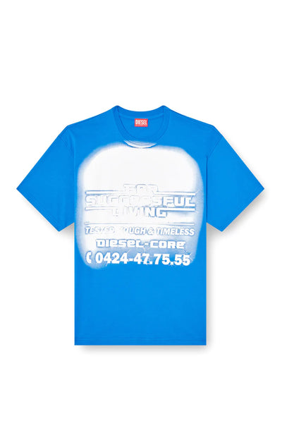 T-shirt with blowout logo graphic